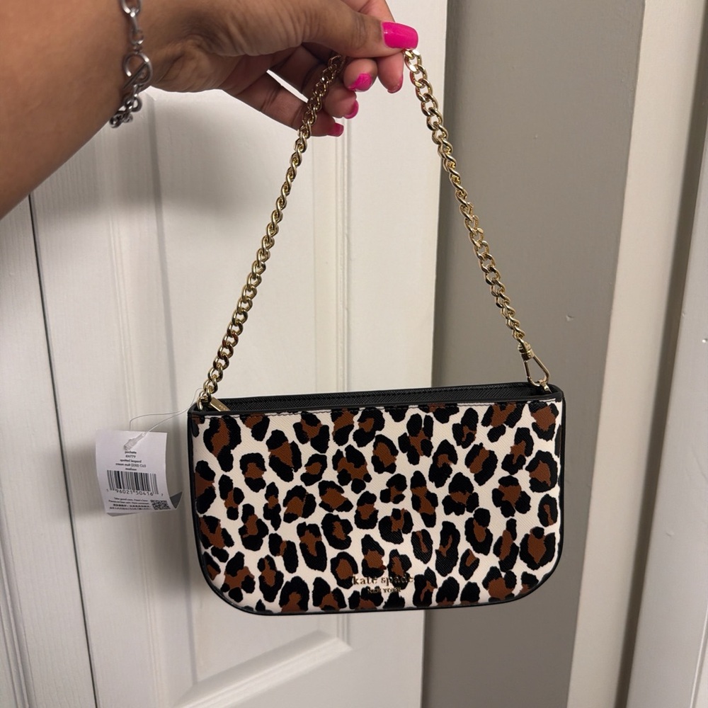Leopard Print Chain Shoulder Bag